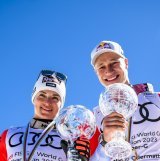 En 2023, Lara Gut-Behrami et Marco Odermatt avaient célébré ensemble le gain des globes du Super G. La Tessinoise et le Nidwaldien ont continué leur moisson depuis.