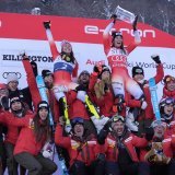 Camille Rast, Wendy Holdener et toute la délégation helvétique présente à Killington