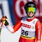 Malorie Blanc avait de quoi avoir le sourire à l'arrivée du Super-G ce jeudi à Saalbach.