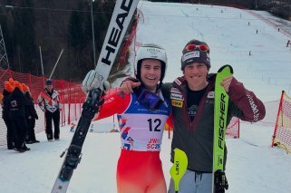 Gabin Janet (à droite) et Jack Spencer, vice-champions du Monde du combiné par équipes.