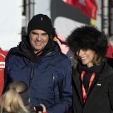 Peter Barandun (tout à gauche) devrait devenir le seul président de Swiss-Ski KEYSTONE/ANTHONY ANEX