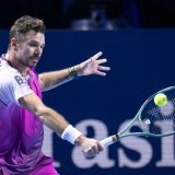 Le revers de Stan Wawrinka a encore fait merveille à Bâle. KEYSTONE/AP/Georgios Kefalas