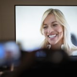 Lara-Gut Behrami s'est exprimée lors d'une visioconférence de presse vendredi. KEYSTONE/ANDREAS BECKER