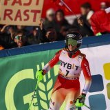 Camille Rast occupe le 10e rang provisoire du géant de Copper Mountain KEYSTONE/EPA/ANNA SZILAGYI