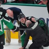 Lian Bichsel s'est blessé à la jambe gauche dimanche KEYSTONE/AP/LM Otero