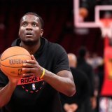 Clint Capela à l'échauffement KEYSTONE/AP/Karen Warren