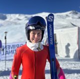 Juliette Fournier, à l'arrivée du géant de Coupe d'Europe à Zinal