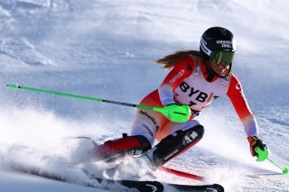 Camille Rast sera l'atout no 1 pour la Suisse en géant à Copper Mountain KEYSTONE/EPA/ANNA SZILAGYI
