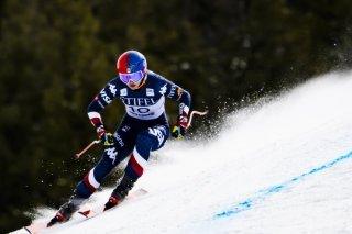 Lauren Macuga ne skiera pas cette saison KEYSTONE/JEAN-CHRISTOPHE BOTT