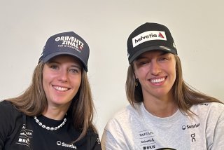 Camille Rast et Malorie Blanc se retrouvent de temps en temps à Auvernier pour s'entraîner en compagnie de Florian Lorimier