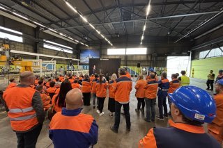 Après la visite du site de Sierre, les dirigeants de Constellium Valais ont présenté les axes de développement prévus dans notre canton