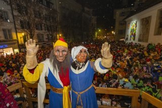 C'est parti pour le carnaval de Lucerne! KEYSTONE/URS FLUEELER