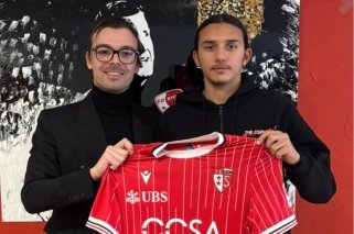 Le directeur sportif Barthélémy Constantin avec la nouvelle recrue Rayan Djahl.