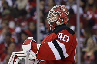 Akira Schmid a connu la défaite pour son premier match de la saison vendredi KEYSTONE/FR110666 AP/ADAM HUNGER