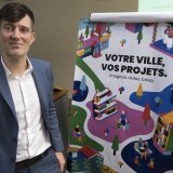 Le conseiller municipal lausannois David Payot lors du lancement du premier budget participatif en janvier 2019