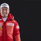 Christphe Torrent au pied du podium à Santa Caterina.