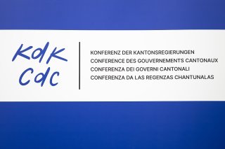 Les cantons ont présenté vendredi leur position sur le projet de mandat de négociation. KEYSTONE/ANTHONY ANEX