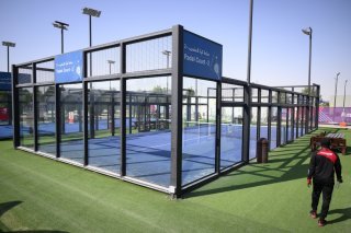 Exemple d'un terrain de padel. Ici le FIFA World Cup Qatar 2022