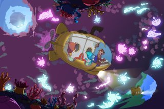 Dans le deuxième tome, Louisa et Doudou mènent l'enquête sur l'île des intestins.