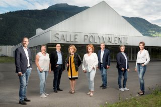 La liste paritaire de l'alliance communale de Conthey et actuelles juge et vice-juge, souhaitant reconduire leur mandat (Armelle Roh et Joëlle Clivaz)