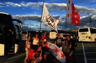 Des jeunes de "T'as où la foi?" étaient à Genève jeudi pour la venue du pape