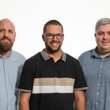 De gauche à droite : Guillaume Vanay, Jonathan Jomini, et Mikaël Vieux.