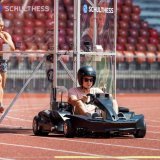 Géraldine Frey, étudiante à l'EPFZ et athlète, s'entraîne avec l'"Airshield". EPFZ / Alessandro Della Bella