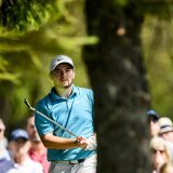 Alex Fitzpatrick est l'un des deux leaders de l'European Masters après le 1er tour KEYSTONE/JEAN-CHRISTOPHE BOTT