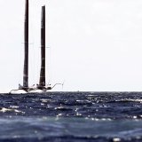 Britannia et Luna Rossa se rendent coup pour coup au large de Barcelone. KEYSTONE/EPA/Quique Garcia