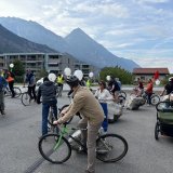 Le Centre Martigny lors de son tour de la ville à vélo, le vendredi 20 septembre 2024
