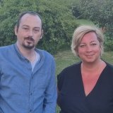 Les deux candidats : Patrick Evéquoz et Stéphanie Germanier