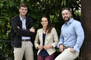 De gauche à droite : Nathan Borgeat, Mathilde Michellod et Christian Champagne