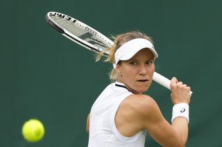 Viktorija Golubic n'a marqué que 3 jeux dans son 1er tour à Wimbledon KEYSTONE/AP/Alberto Pezzali