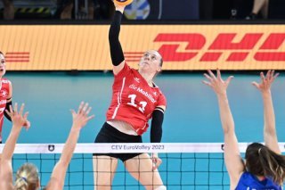 Maja Storck (ici lors de l'Euro 2023) a réalisé plus de 40% des points suisses en Finlande. KEYSTONE/EPA ANSA/CLAUDIO GIOVANNINI