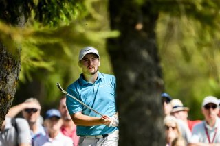 Alex Fitzpatrick est l'un des deux leaders de l'European Masters après le 1er tour KEYSTONE/JEAN-CHRISTOPHE BOTT
