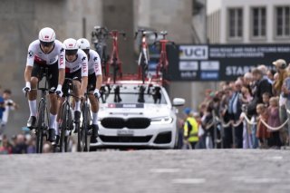 Les trois Suisses ensemble au départ, mais Johan Jacobs ne tiendra pas le rythme longtemps KEYSTONE/TIL BUERGY