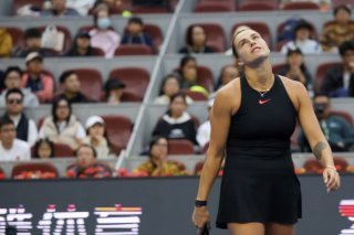 Fin de série pour Aryna Sabalenka en Chine. KEYSTONE/EPA/ANDRES MARTINEZ CASARES