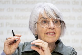 La conseillère fédérale Elisabeth Baume-Schneider s'est félicitée mardi de l'accord entre partenaires de la santé sur le nouveau modèle tarifaire Tardoc. KEYSTONE/ANTHONY ANEX