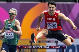 Julien Bonvin en action lors des CE de Rome 2024