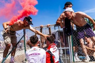 Les frères Luyet et leurs supporters bouillants.