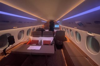 Vue intérieure de l'avion.