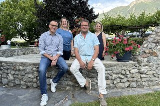 De gauche à droite : Christian Carron, Anyssia Jacquemai, Milko Pravato et Alexia Maulini (candidate vice-juge).