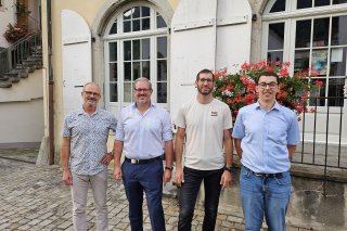 De gauche à droite sur la photo : Serge Béguelin, Damien Roch, Vincent Moulin et Loïc Bénet.