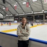 Alixane Berthod était présente au Forum de Martigny lors du Swiss Ice Hockey Day.