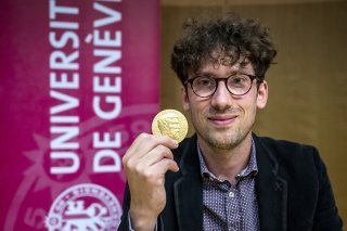 Hugo Duminil-Copin avait été lauréat de la prestigieuse médaille Fields en 2022 (archives). KEYSTONE/MARTIAL TREZZINI