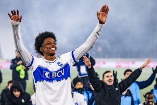 Alvyn Sanchez, l'atout maître du Lausanne-Sport. KEYSTONE/JEAN-CHRISTOPHE BOTT