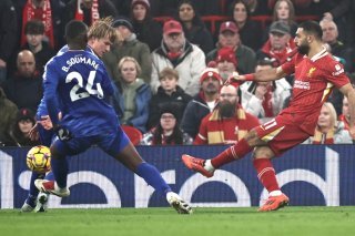 Mo Salah inscrit le but du 3-1 KEYSTONE/EPA/ADAM VAUGHAN