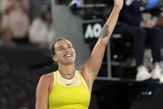 Aryna Sabalenka: un certain soulagement après la balle de match. KEYSTONE/AP/Asanka Brendon Ratnayake