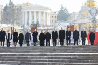 Volodymyr Zelensky a accueilli de nombreux dirigeants occidentaux à Kiev ce lundi. KEYSTONE/EPA/Ukrainian Presidential Office HANDOUT