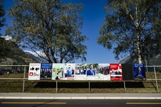 Des affiches pour les élections communales en Valais le vendredi 20 septembre 2024 a Martigny. (Image d'illustration)